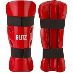 Blitz Dipped Foam Shin Guards Red