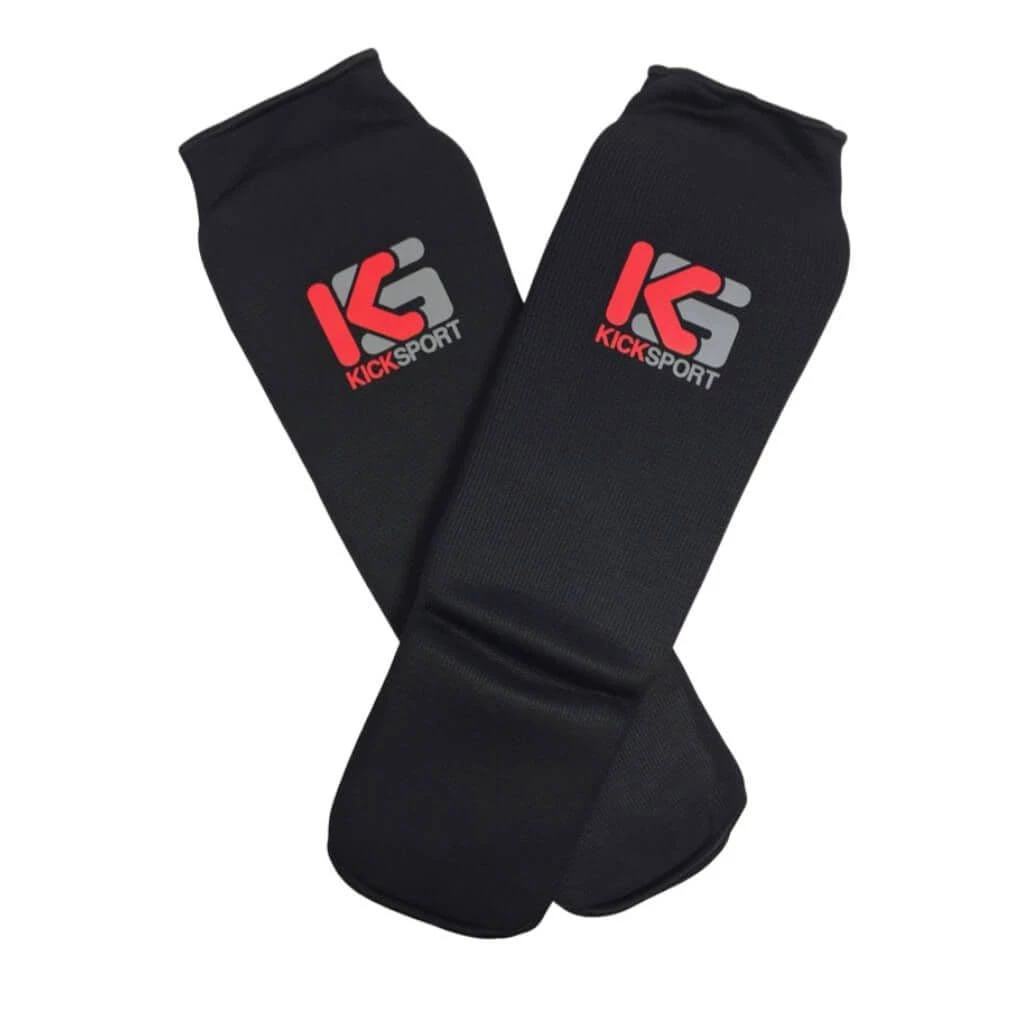 Kicksport Elasticated Shin-Instep Guards Black 3 Kicksport Elasticated Shin-Instep Guards Black