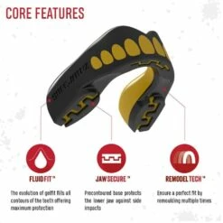 SafeJawz Extro Goldie Mouth Guard -FightGearPro Sales Store safejawz extro goldie mouth guard 3 8450 p