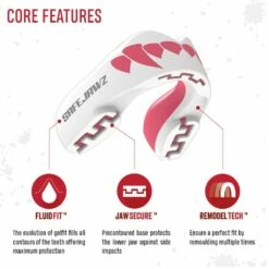 SafeJawz Extro Pink Fangz Mouth Guard -FightGearPro Sales Store safejawz extro pink fangz mouth guard 3 8454 p