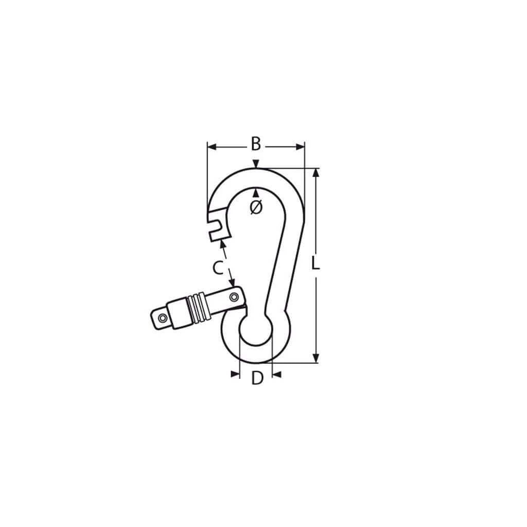 Reflex Self-Locking Snap Hook (wide Opening) 4 Reflex Self-Locking Snap Hook (wide Opening) - Image 2