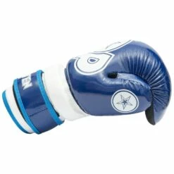 TOP TEN Glossy Block Pointfighter Gloves Blue/White -FightGearPro Sales Store top ten glossy block pointfighter gloves blue white 3 6634 p