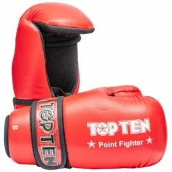 FightGearPro Sales Store 20 TOP TEN Pointfighter Gloves Red