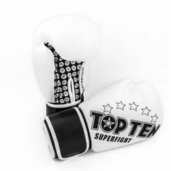 TOP TEN Superfight 3000 Boxing Gloves White 10oz